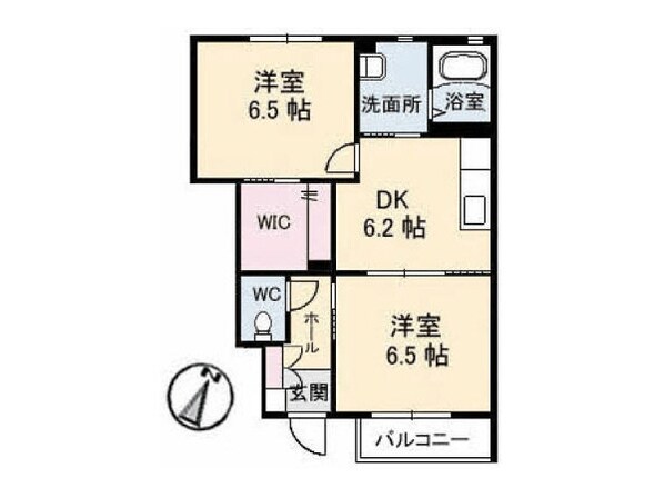 コン・アモーレ夢咲の物件間取画像